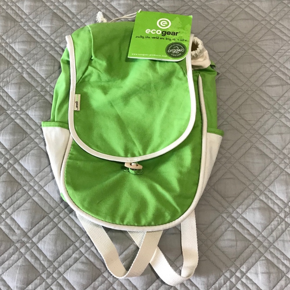 Ecogear Green & Cream Panda 14 in Canvas Backpack
